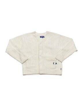 FA World Entertainment F*cking Awesome Cardigan Sweater Medium Pale Yellow